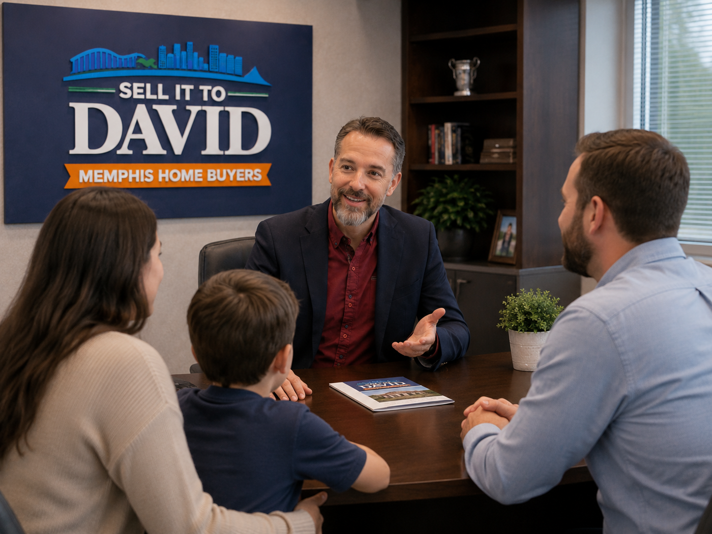 Memphis homeowners discussing how to sell their house with Sell it to David